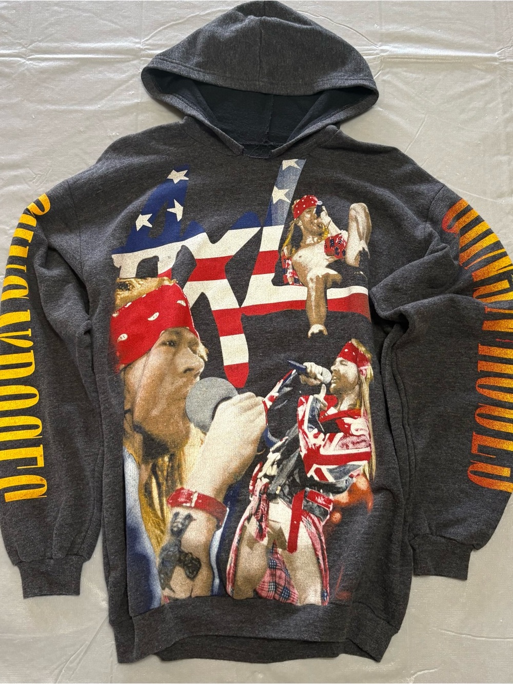 Vintage 90s Axl Rose Guns N Roses Euro Boot Hoodie